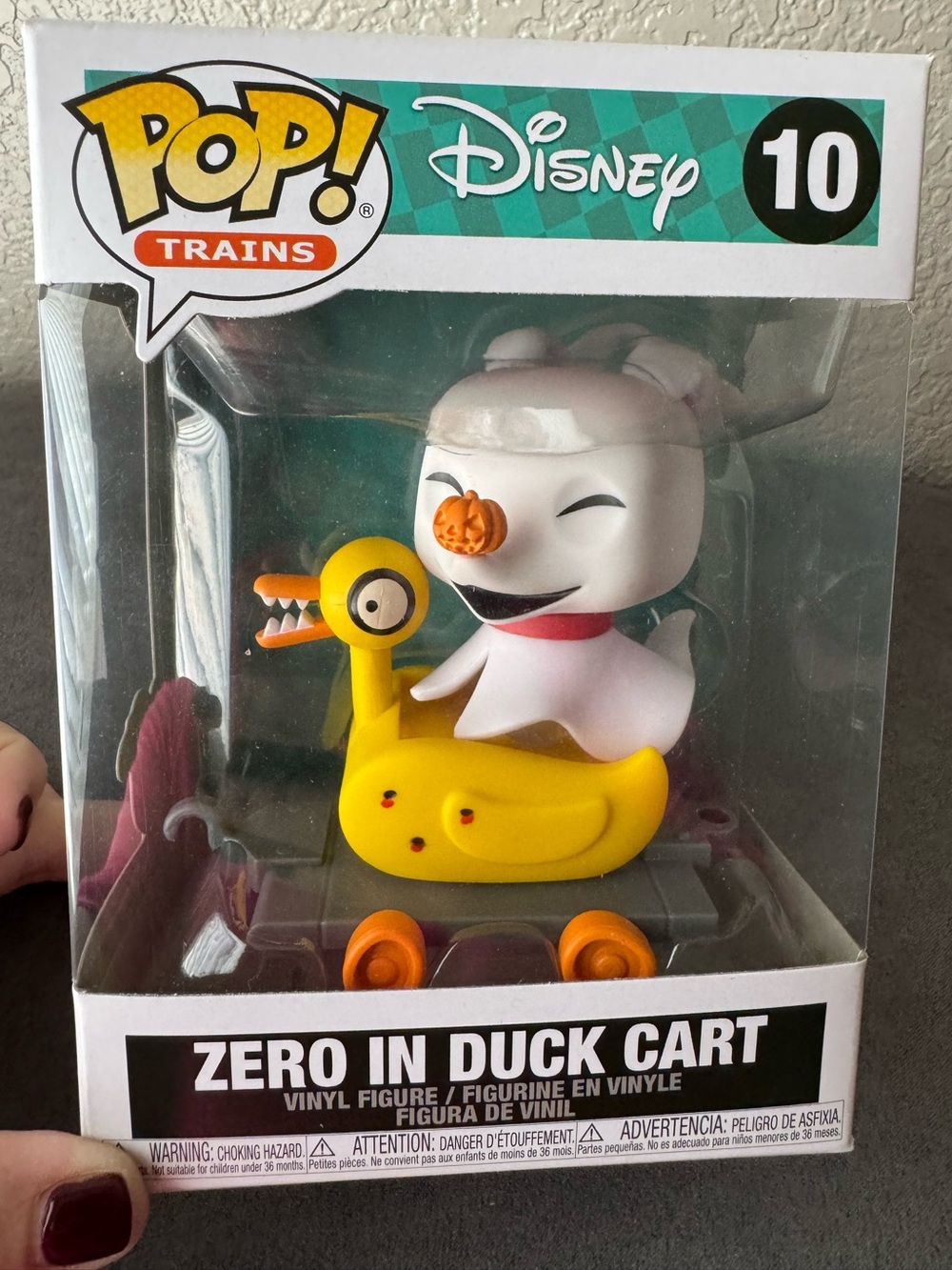 Funko Pop Trains Disney Zero in Duck Cart #10 Nightmare Before Christmas NEW